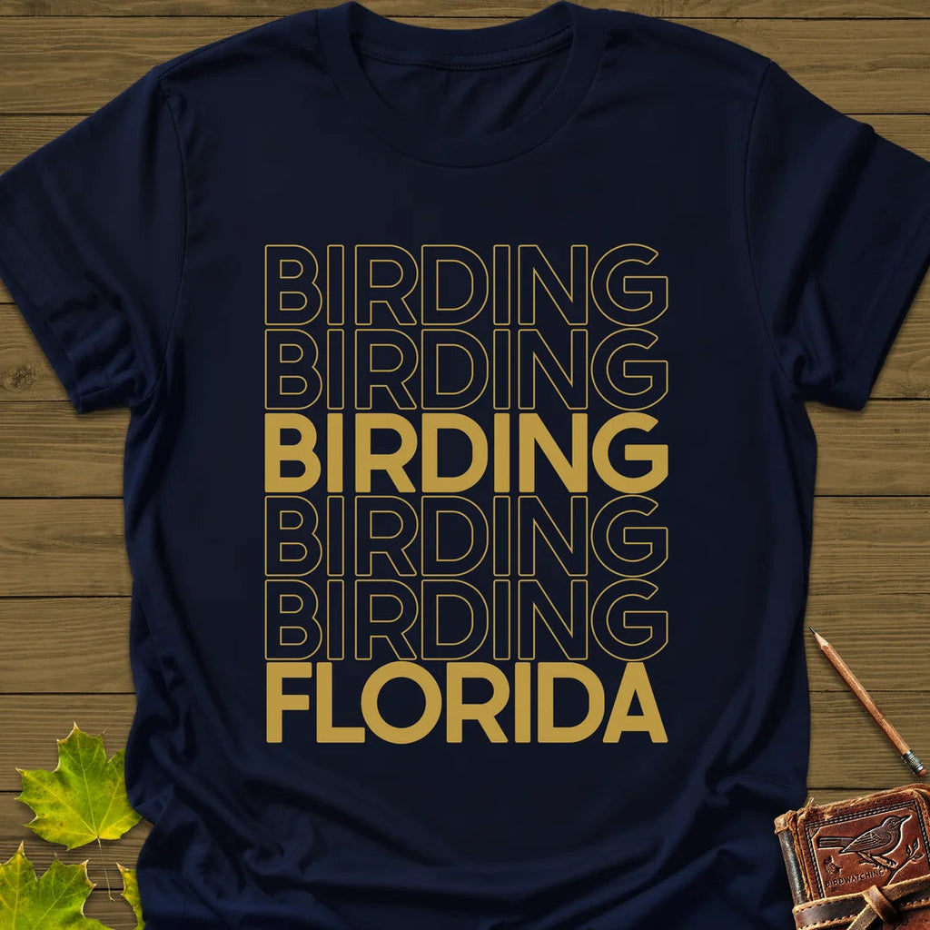 Birding Florida T-Shirt - Bird Graphic Tee - Gift for Bird Lovers - Unisex