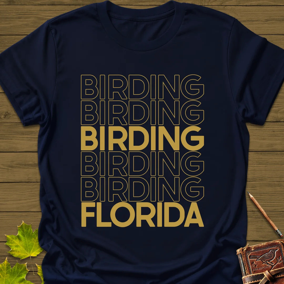 Birding Florida T-Shirt - Bird Graphic Tee - Gift for Bird Lovers - Unisex
