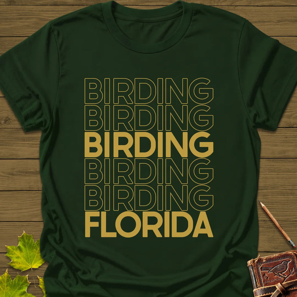 Birding Florida T-Shirt - Bird Graphic Tee - Gift for Bird Lovers - Unisex