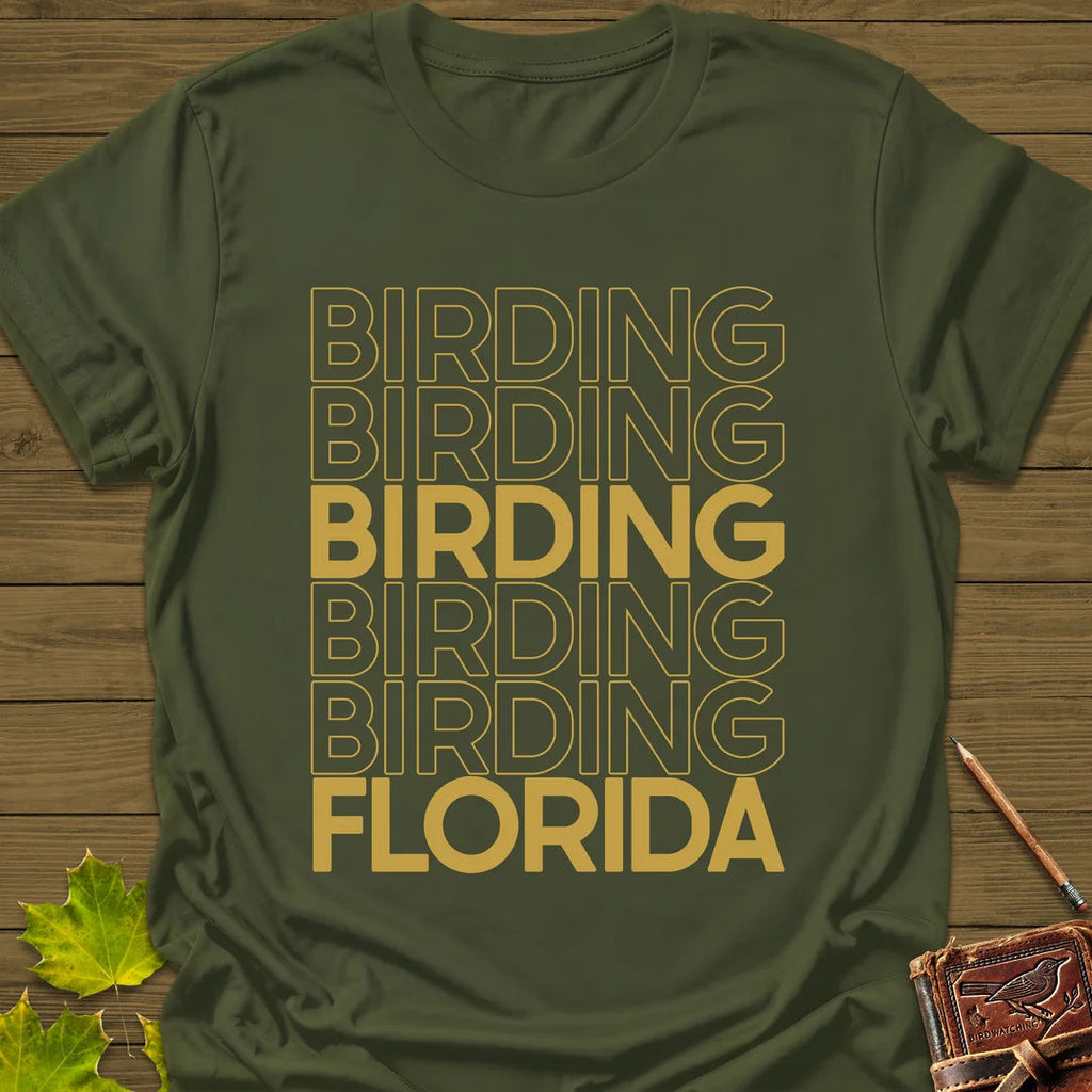 Birding Florida T-Shirt - Bird Graphic Tee - Gift for Bird Lovers - Unisex