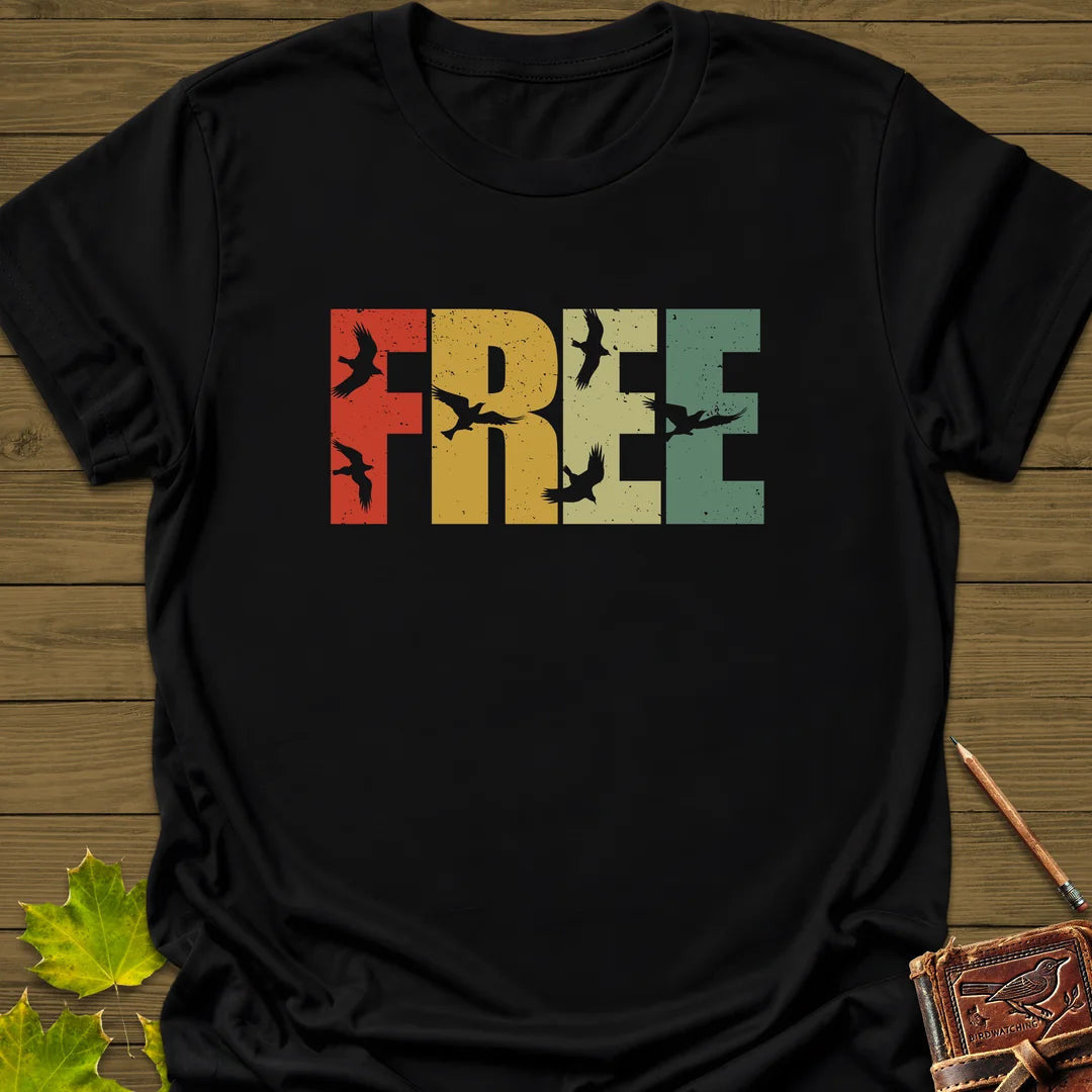 Fly Free T-Shirt - Bird Graphic Tee - Gift for Bird Lovers - Unisex