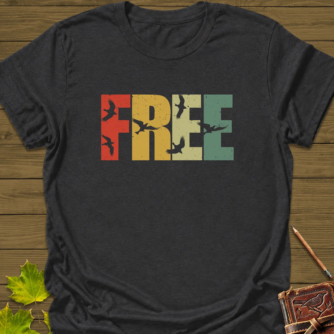 Fly Free T-Shirt - Bird Graphic Tee - Gift for Bird Lovers - Unisex