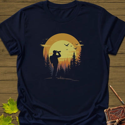 Birdwatcher's Sunset T-Shirt - Bird Graphic Tee - Gift for Bird Lovers - Unisex