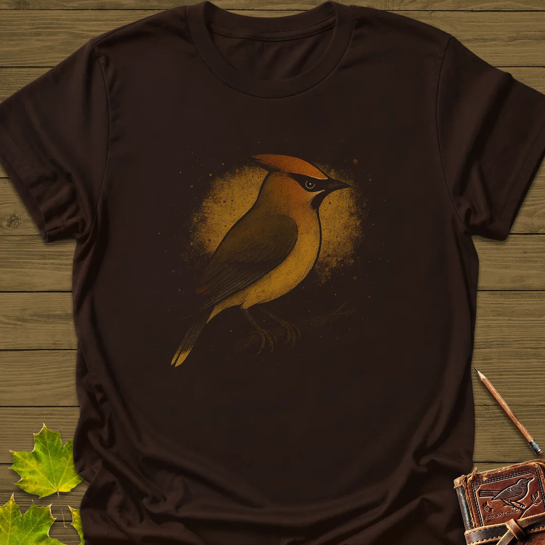 Cedar Waxwing Art T-Shirt - Bird Graphic Tee - Gift for Bird Lovers - Unisex
