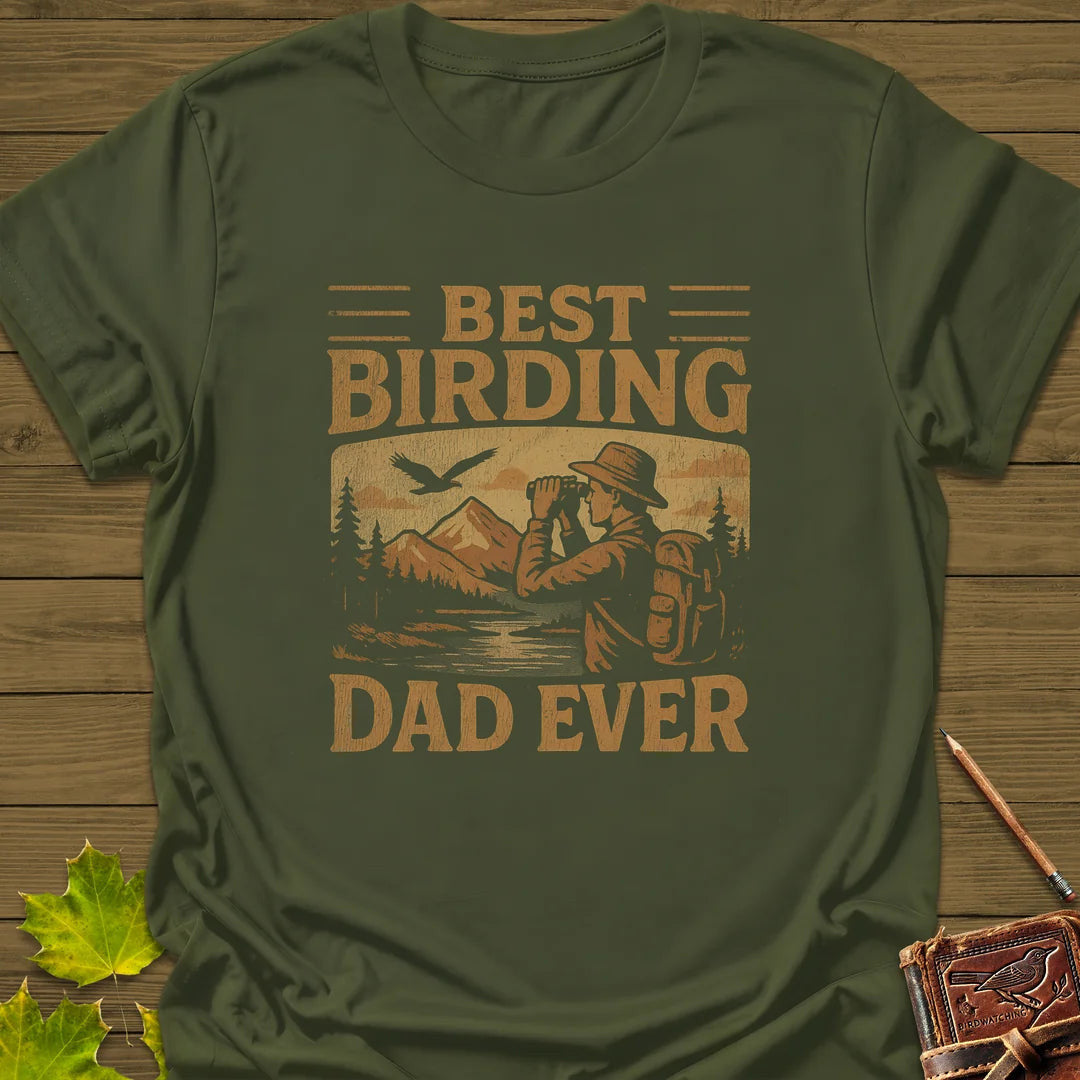 Best Birding Dad T-Shirt - Bird Graphic Tee - Gift for Bird Lovers - Unisex