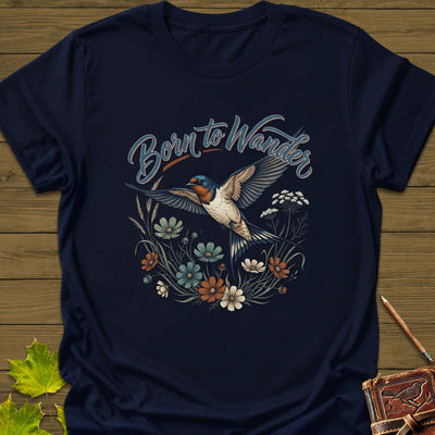 Born To Wander T-Shirt - Bird Graphic Tee - Gift for Bird Lovers - Unisex