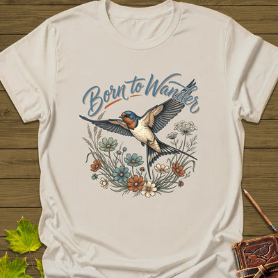 Born To Wander T-Shirt - Bird Graphic Tee - Gift for Bird Lovers - Unisex