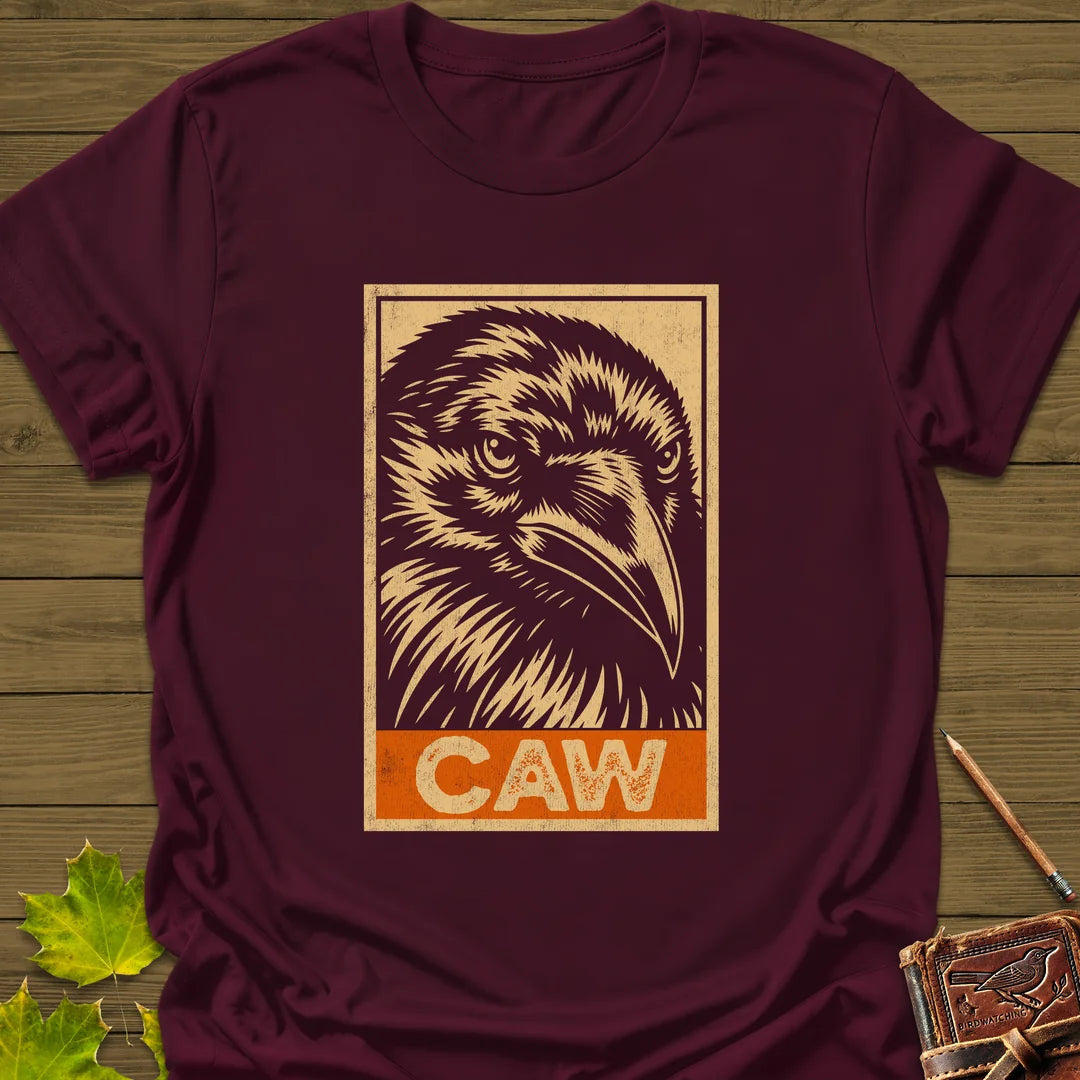 Caw T-Shirt - Bird Graphic Tee - Gift for Bird Lovers - Unisex