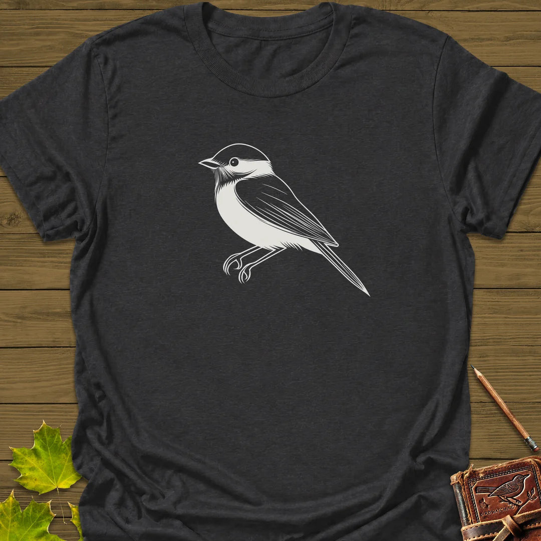 Chickadee Chic T-Shirt - Bird Graphic Tee - Gift for Bird Lovers - Unisex