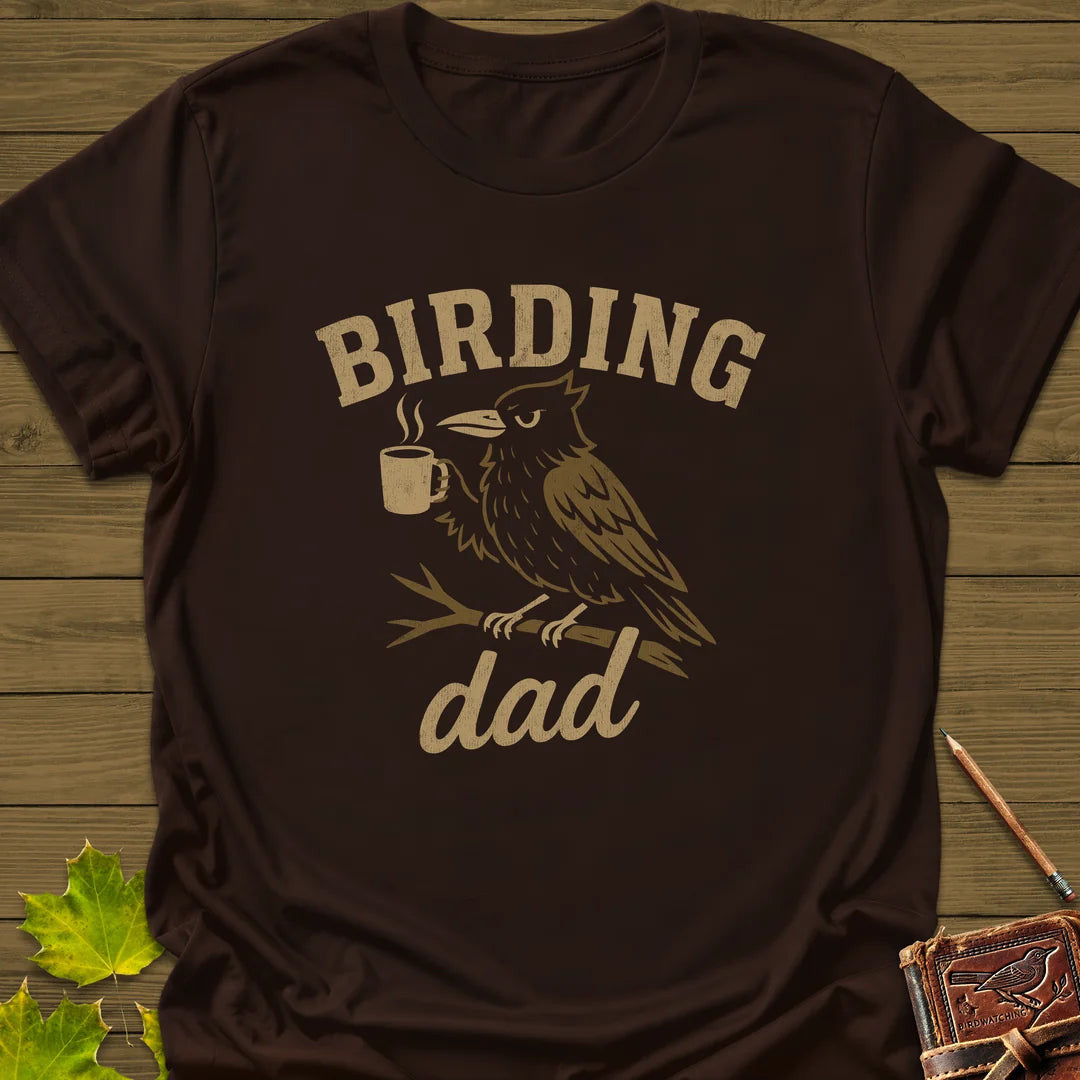Birding Dad T-Shirt - Bird Graphic Tee - Gift for Bird Lovers - Unisex