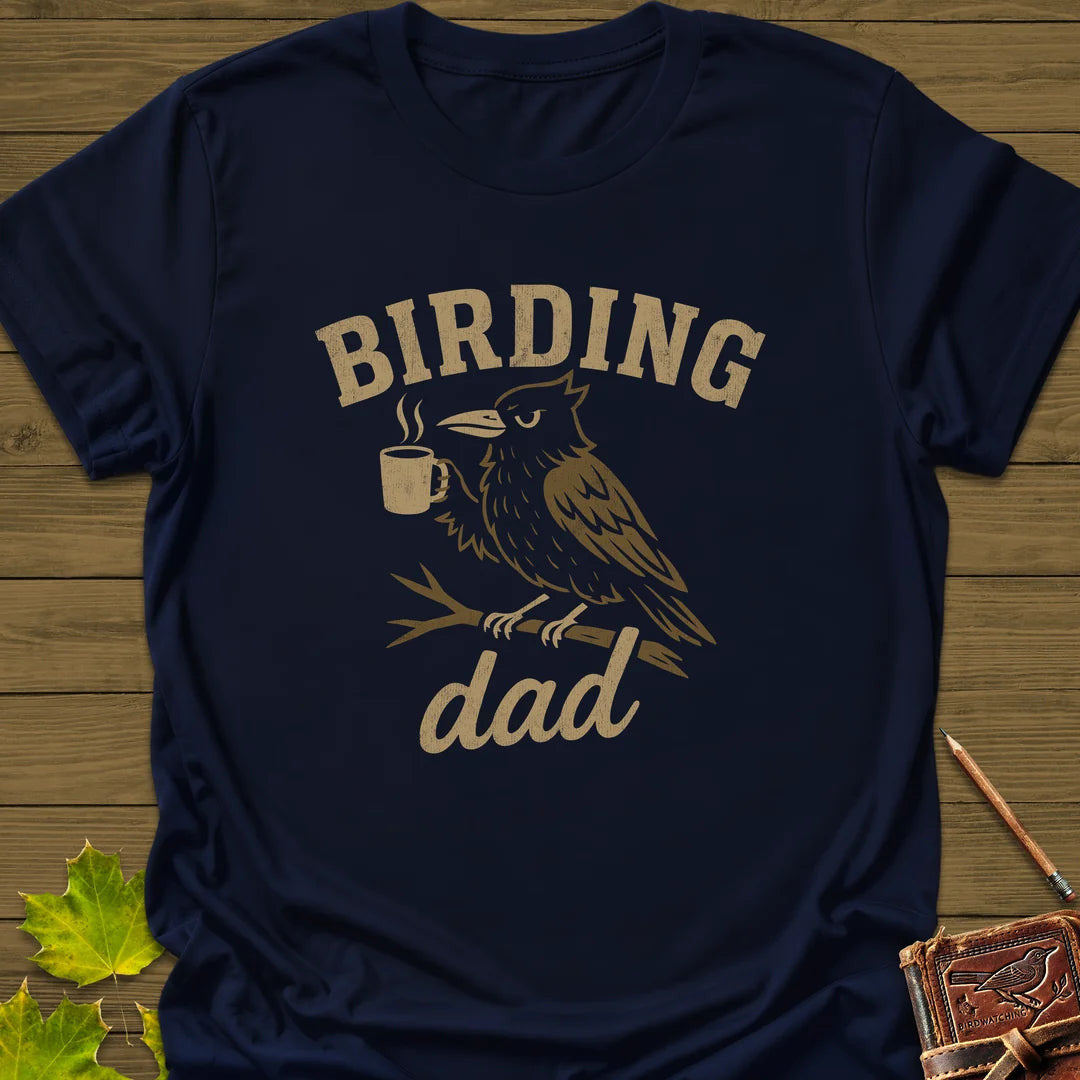 Birding Dad T-Shirt - Bird Graphic Tee - Gift for Bird Lovers - Unisex