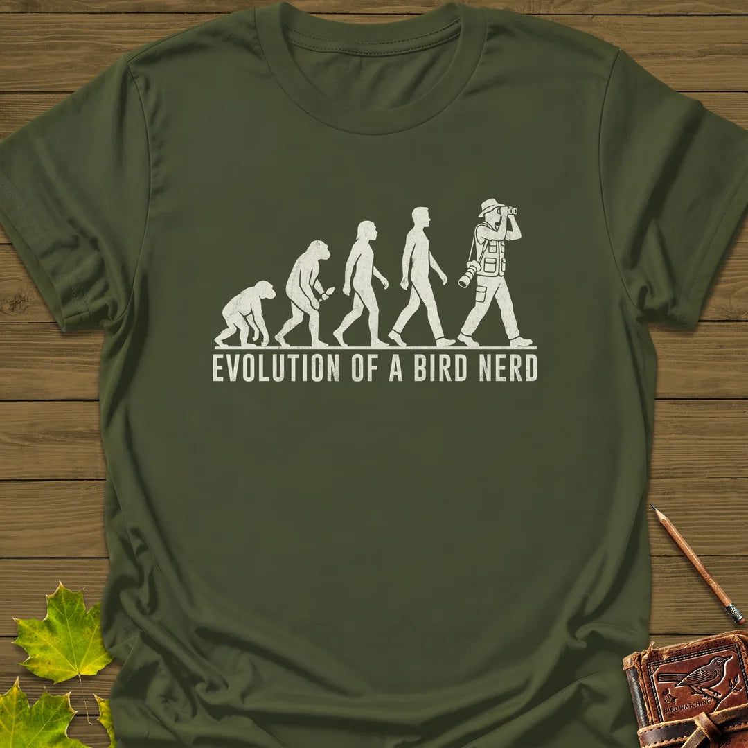 Evolution (Male) T-Shirt - Bird Graphic Tee - Gift for Bird Lovers - Unisex