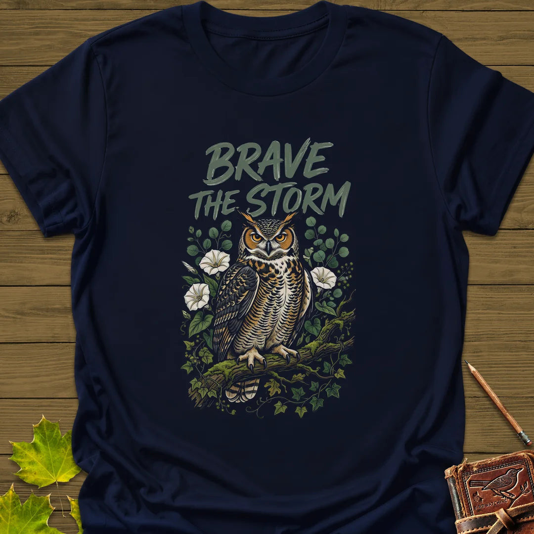 Brave The Storm T-Shirt - Bird Graphic Tee - Gift for Bird Lovers - Unisex