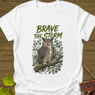 Brave The Storm T-Shirt - Bird Graphic Tee - Gift for Bird Lovers - Unisex