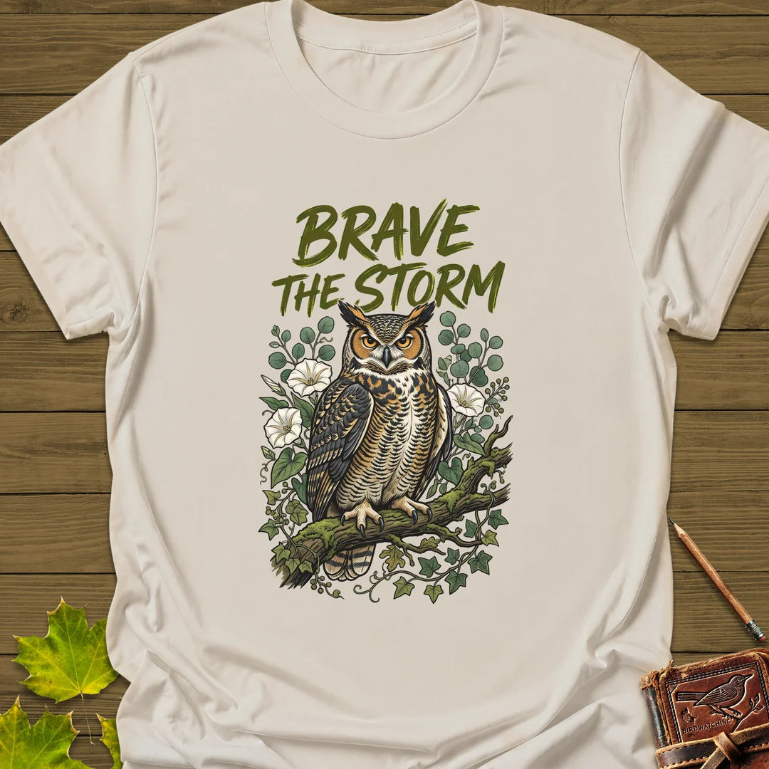 Brave The Storm T-Shirt - Bird Graphic Tee - Gift for Bird Lovers - Unisex