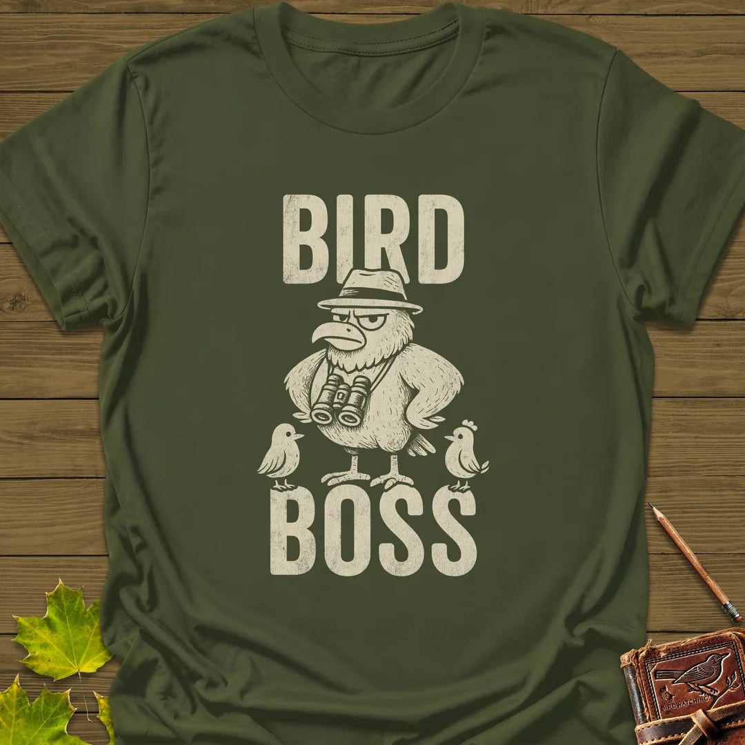 Bird Boss T-Shirt - Graphic Tee - Gift for Bird Lovers - Unisex