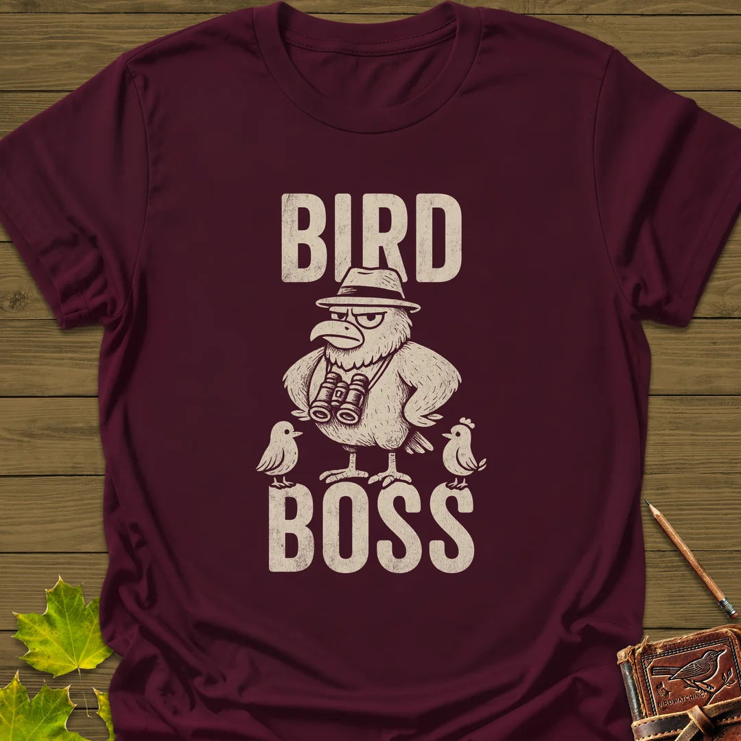 Bird Boss T-Shirt - Graphic Tee - Gift for Bird Lovers - Unisex