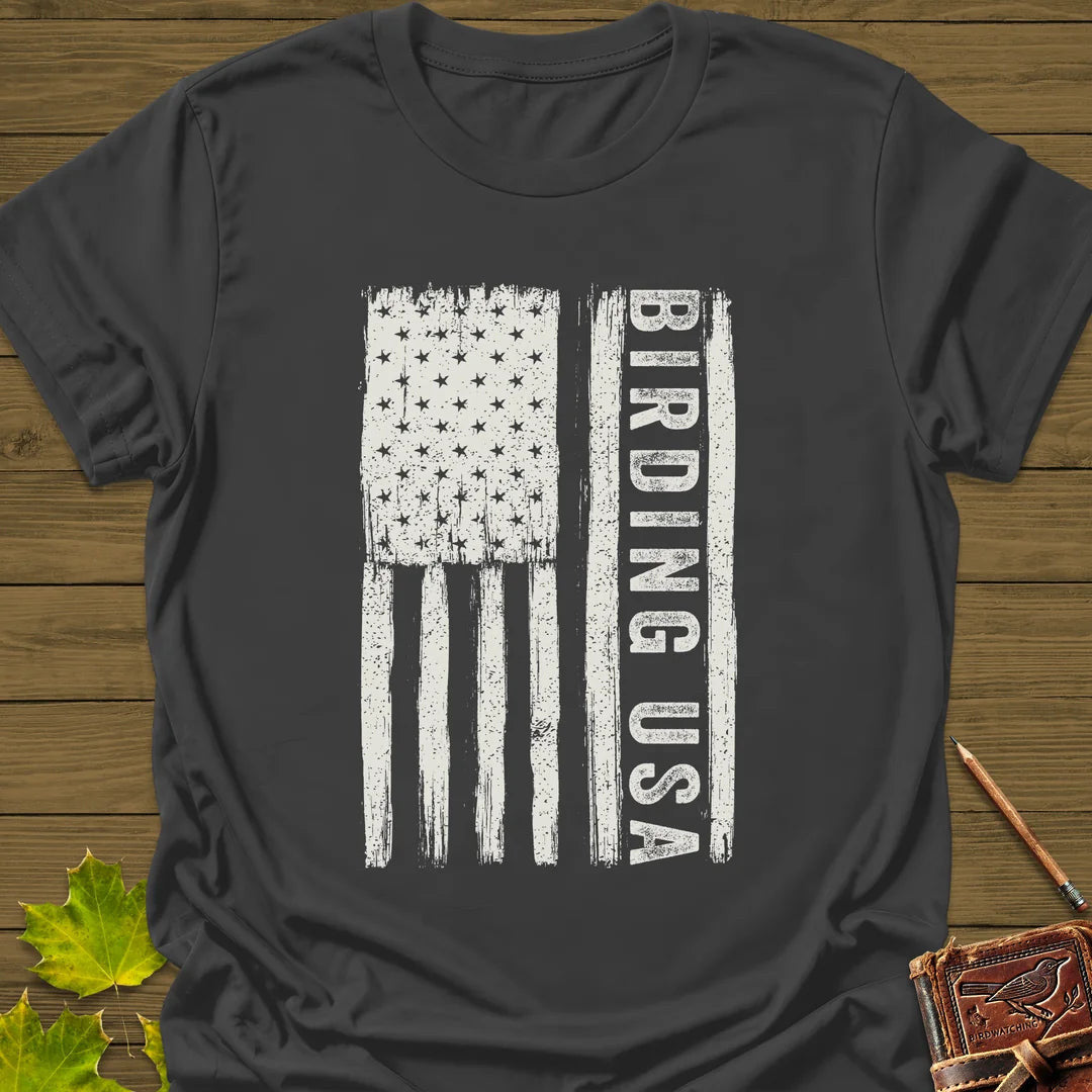 Birding USA T-Shirt - Bird Graphic Tee - Gift for Bird Lovers - Unisex