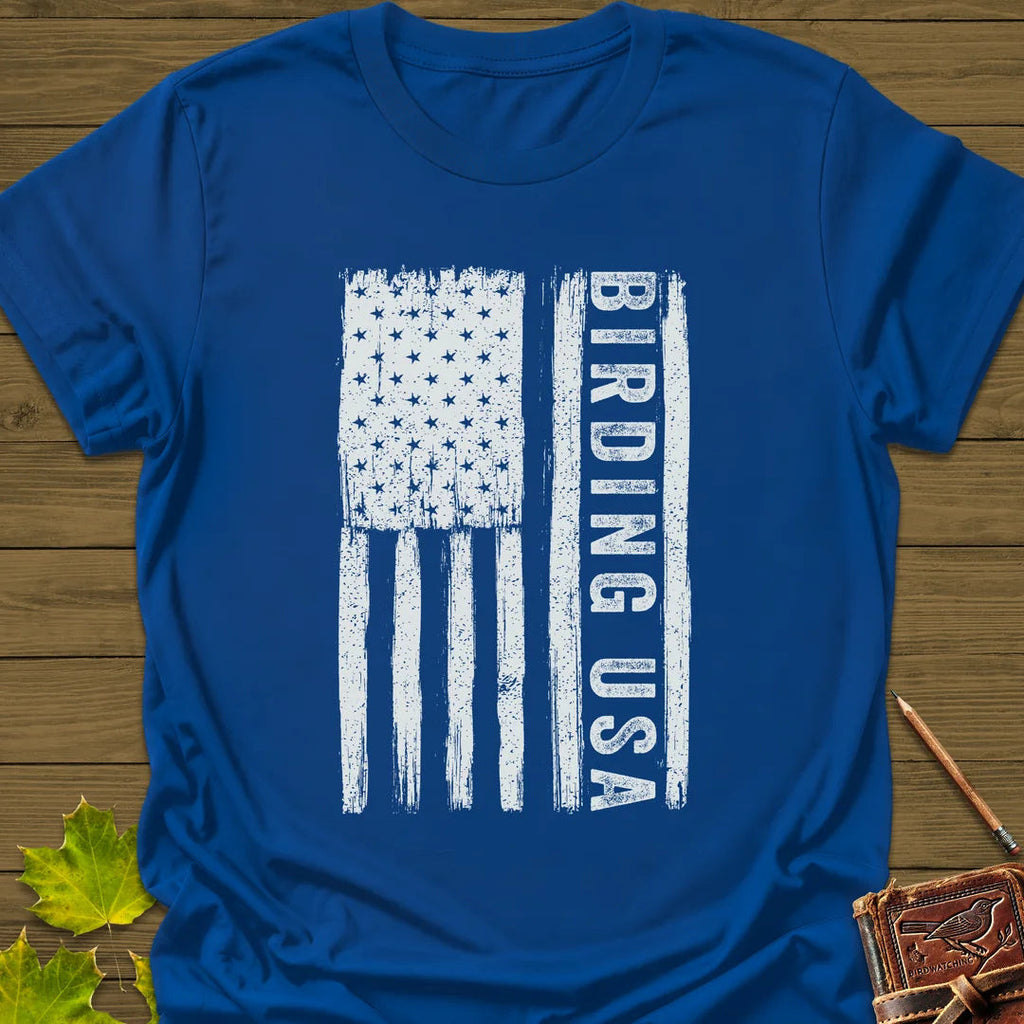 Birding USA T-Shirt - Bird Graphic Tee - Gift for Bird Lovers - Unisex