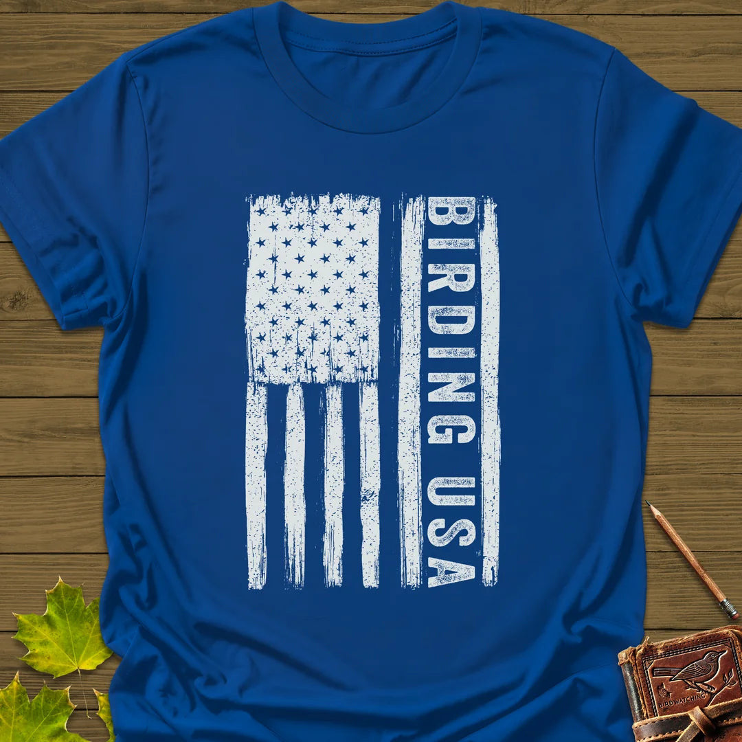 Birding USA T-Shirt - Bird Graphic Tee - Gift for Bird Lovers - Unisex