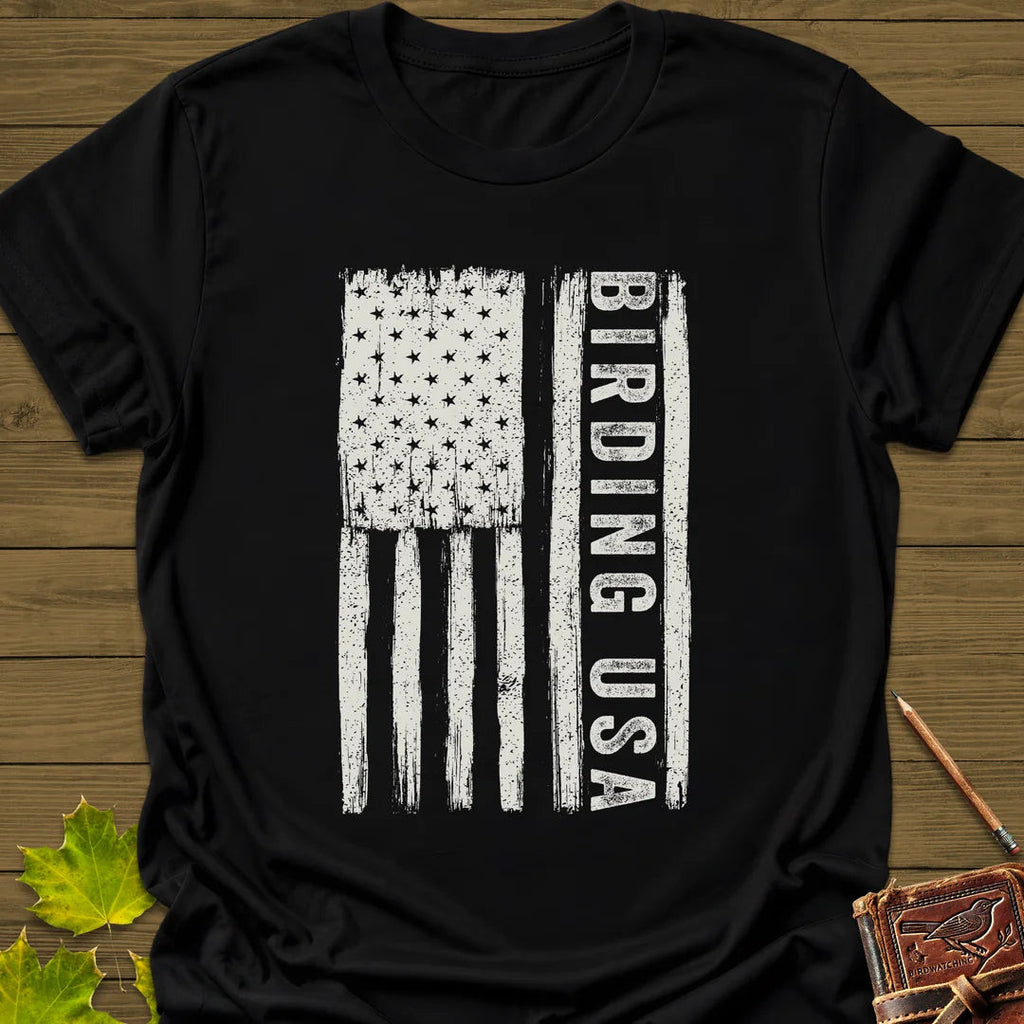 Birding USA T-Shirt - Bird Graphic Tee - Gift for Bird Lovers - Unisex
