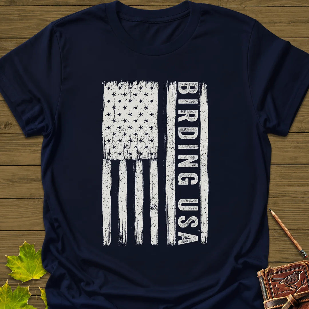 Birding USA T-Shirt - Bird Graphic Tee - Gift for Bird Lovers - Unisex
