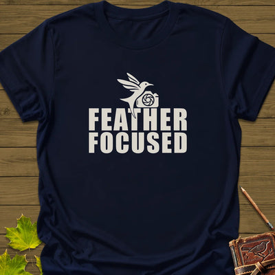 Feather Focused T-Shirt - Bird Graphic Tee - Gift for Bird Lovers - Unisex