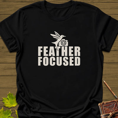 Feather Focused T-Shirt - Bird Graphic Tee - Gift for Bird Lovers - Unisex