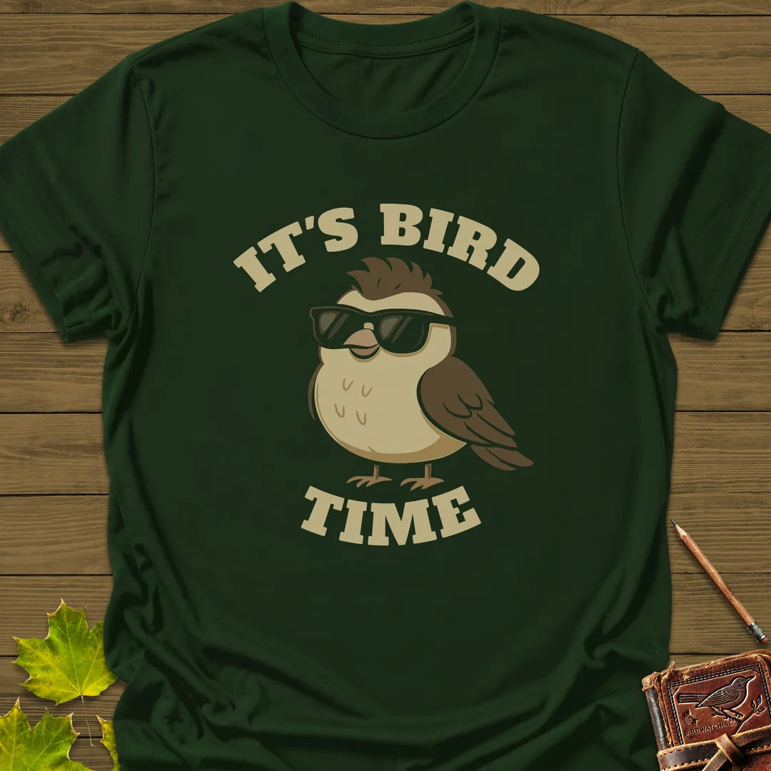 Bird Time T-Shirt - Graphic Tee - Gift for Bird Lovers - Unisex