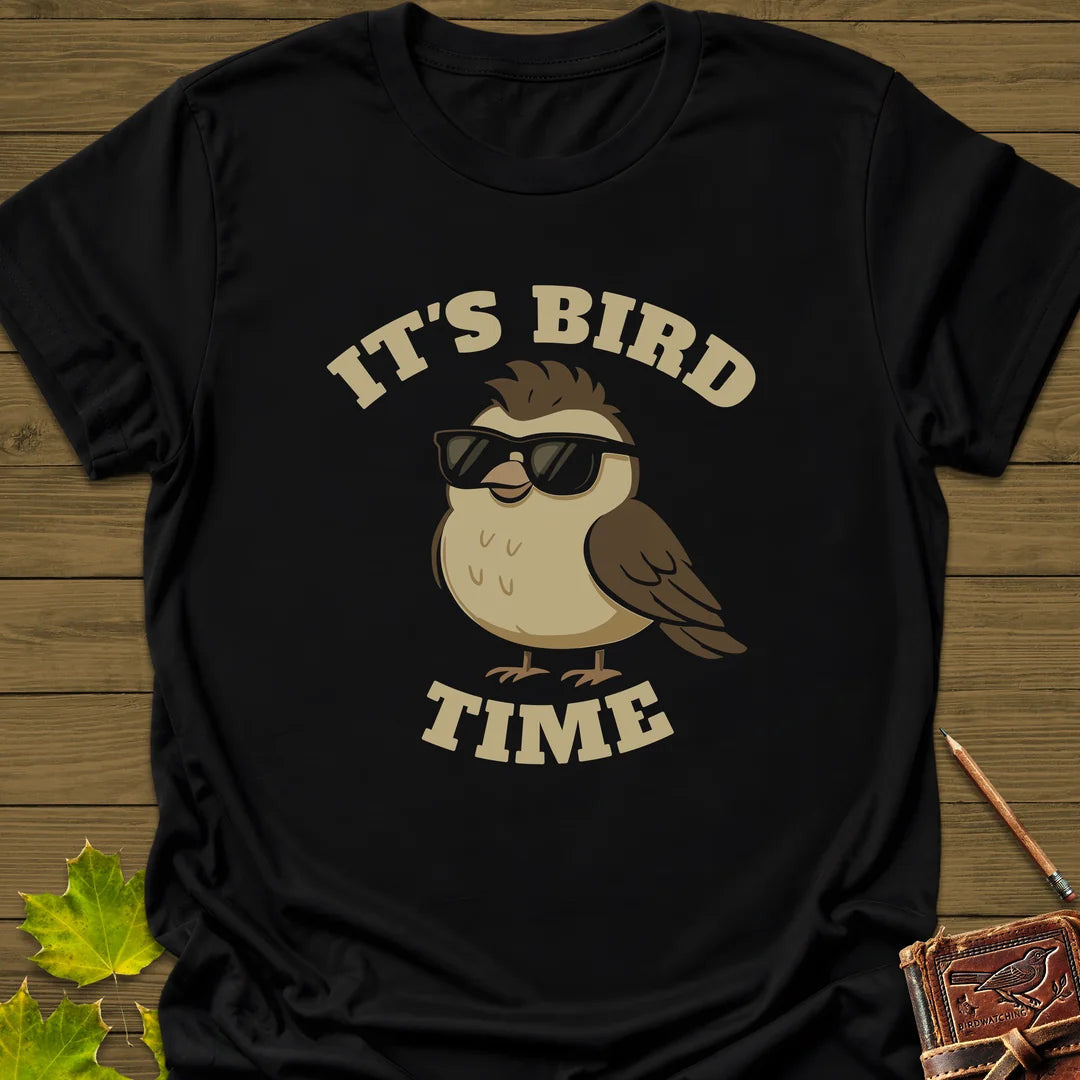 Bird Time T-Shirt - Graphic Tee - Gift for Bird Lovers - Unisex