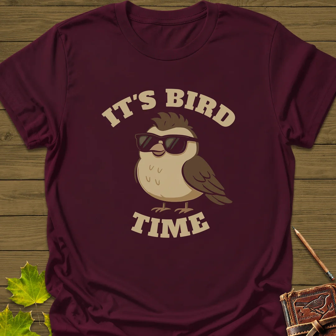 Bird Time T-Shirt - Graphic Tee - Gift for Bird Lovers - Unisex