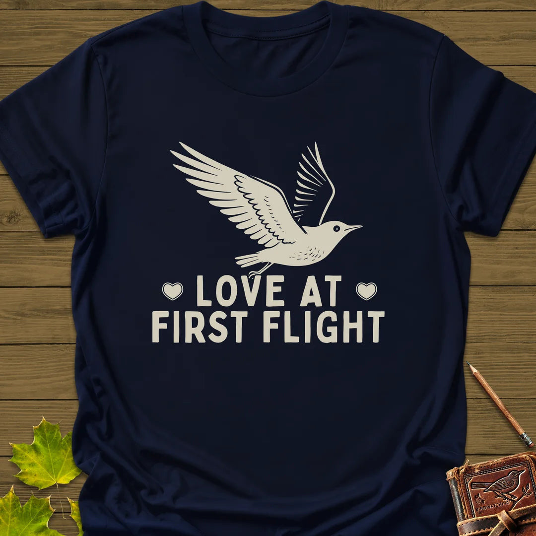 First Flight T-Shirt - Bird Graphic Tee - Gift for Bird Lovers - Unisex