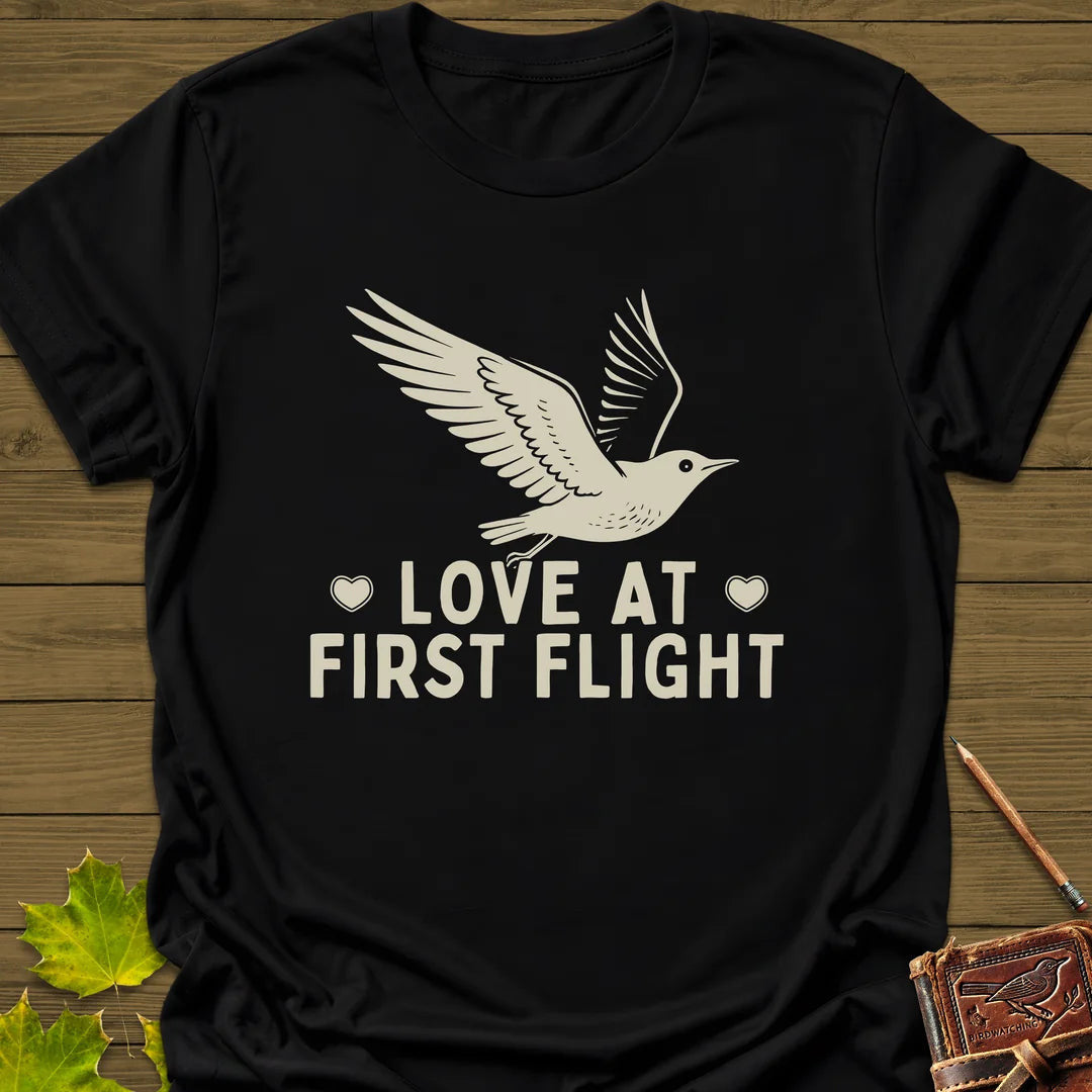 First Flight T-Shirt - Bird Graphic Tee - Gift for Bird Lovers - Unisex