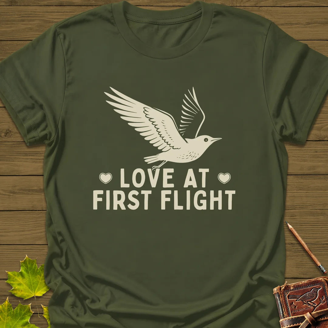 First Flight T-Shirt - Bird Graphic Tee - Gift for Bird Lovers - Unisex
