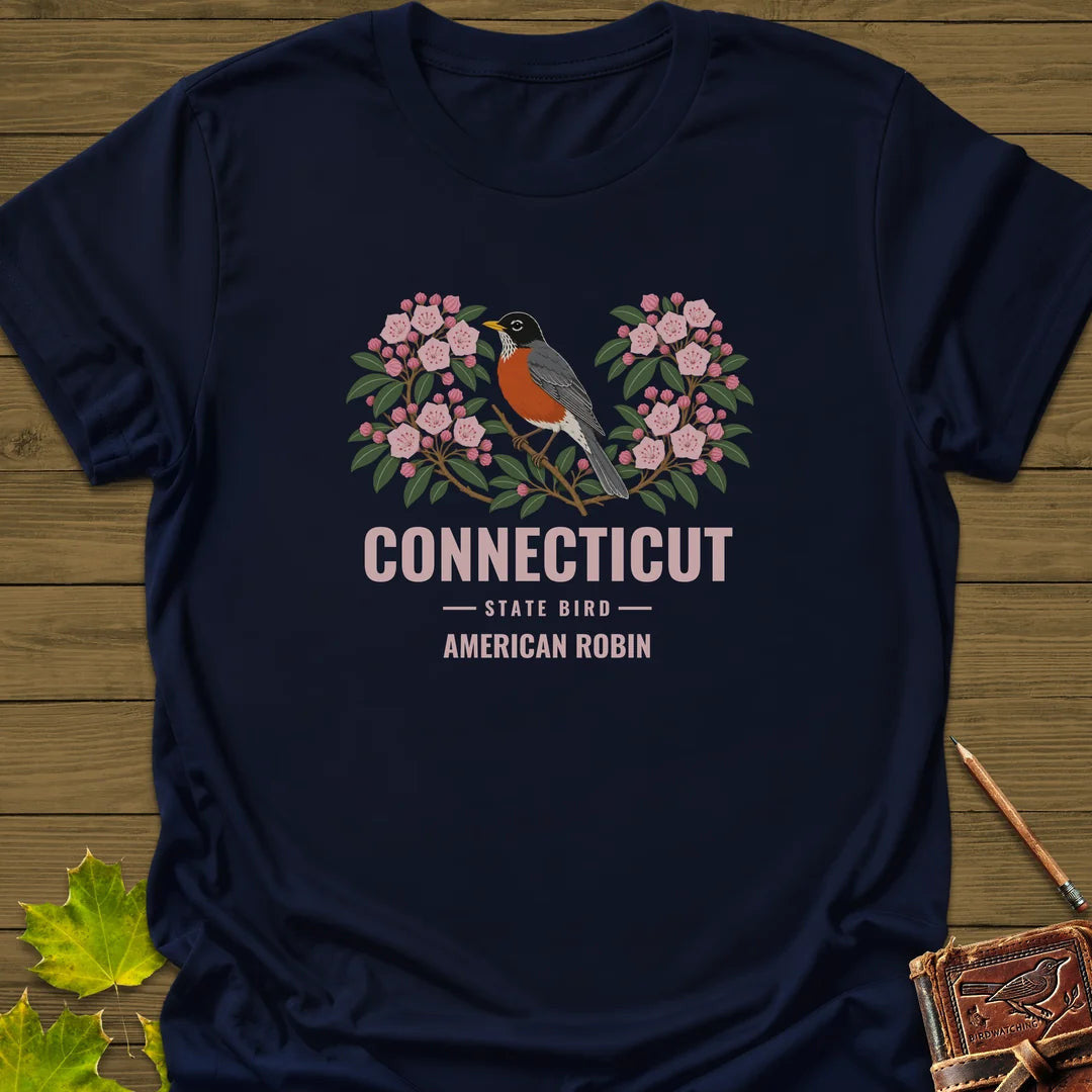 Connecticut State Bird T-Shirt - Graphic Tee - Gift for Bird Lovers - Unisex