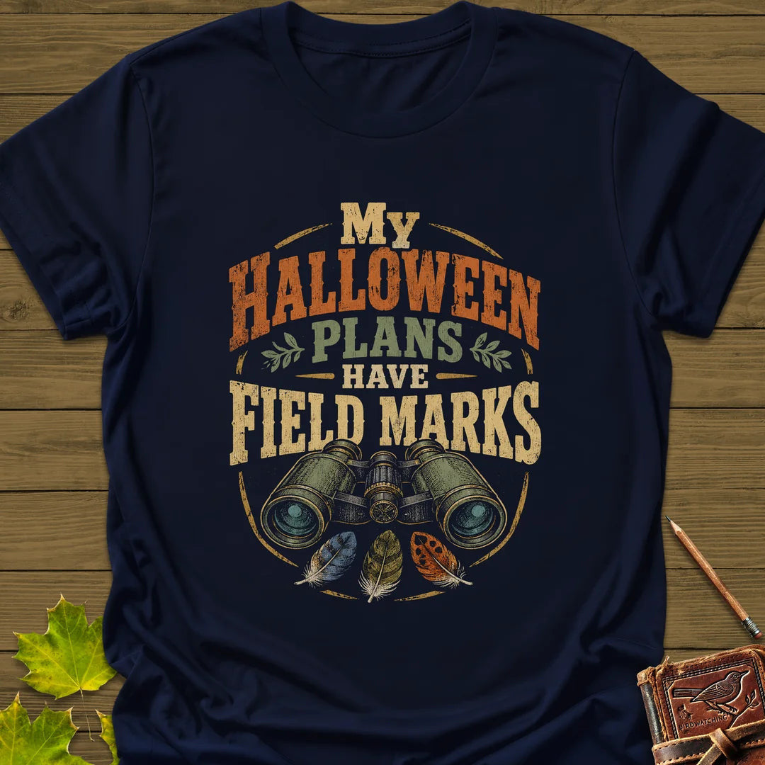 Halloween Field Marks T-Shirt - Bird Graphic Tee - Gift for Bird Lovers - Unisex