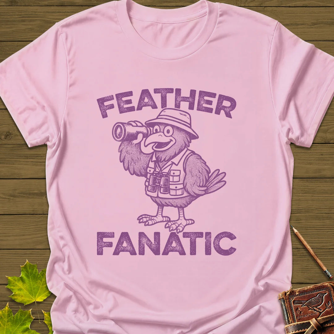 Feather Fanatic T-Shirt - Bird Graphic Tee - Gift for Bird Lovers - Unisex