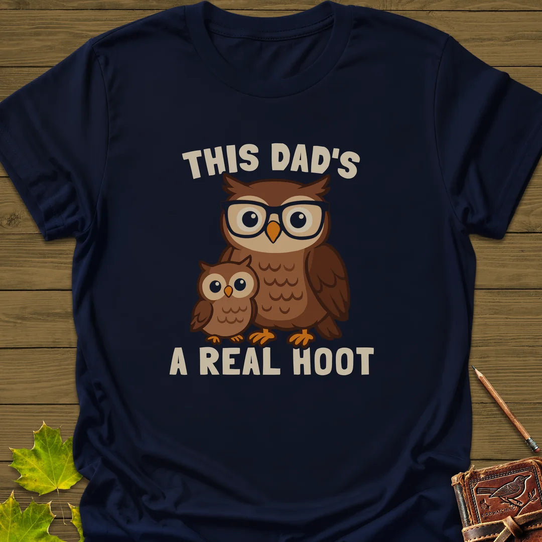 Dad's A Hoot T-Shirt - Bird Graphic Tee - Gift for Bird Lovers - Unisex