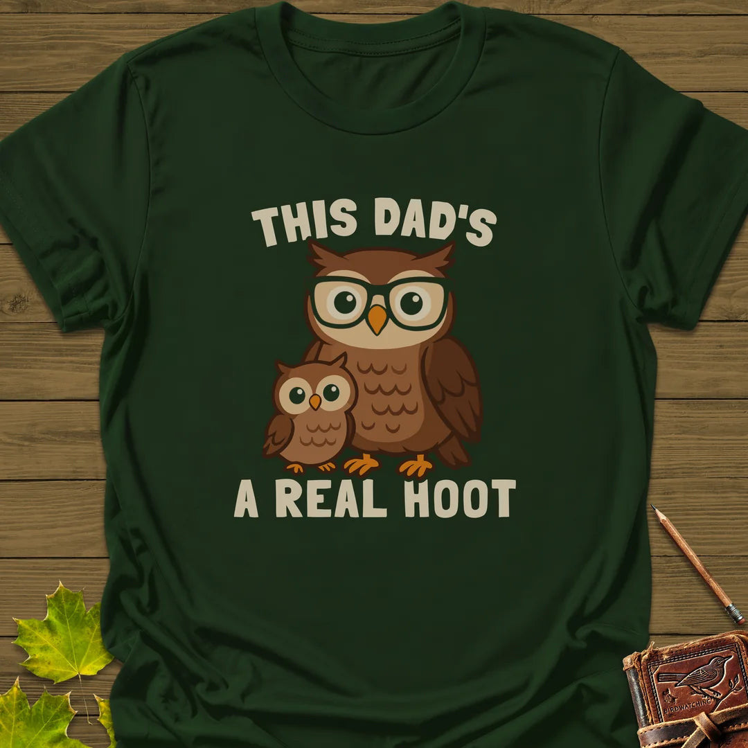 Dad's A Hoot T-Shirt - Bird Graphic Tee - Gift for Bird Lovers - Unisex