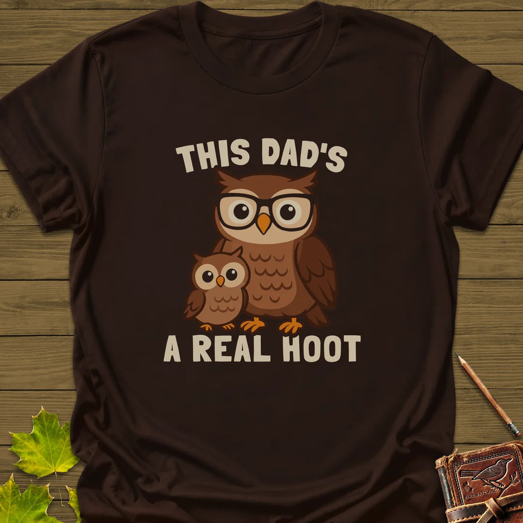 Dad's A Hoot T-Shirt - Bird Graphic Tee - Gift for Bird Lovers - Unisex