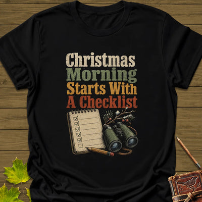 Christmas Checklist T-Shirt - Bird Graphic Tee - Gift for Bird Lovers - Unisex