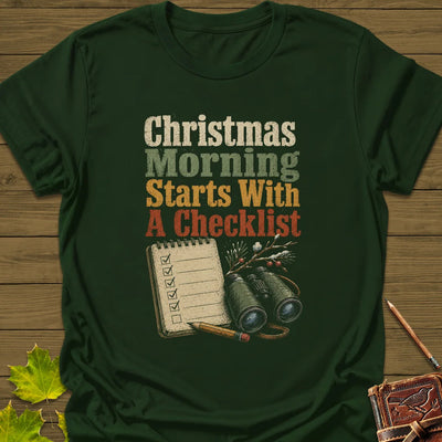 Christmas Checklist T-Shirt - Bird Graphic Tee - Gift for Bird Lovers - Unisex