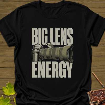 Big Lens Energy T-Shirt - Bird Graphic Tee - Gift for Bird Lovers - Unisex