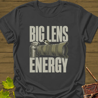 Big Lens Energy T-Shirt - Bird Graphic Tee - Gift for Bird Lovers - Unisex