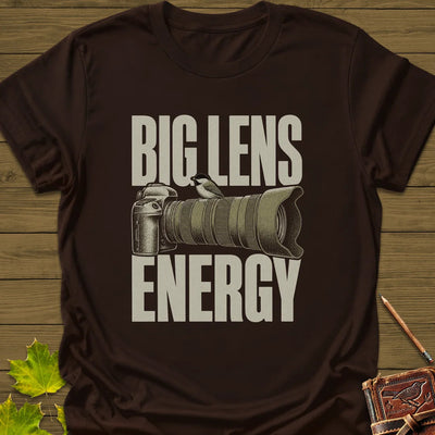 Big Lens Energy T-Shirt - Bird Graphic Tee - Gift for Bird Lovers - Unisex