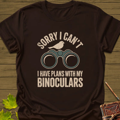 Binoculars Plan T-Shirt - Bird Graphic Tee - Gift for Bird Lovers - Unisex