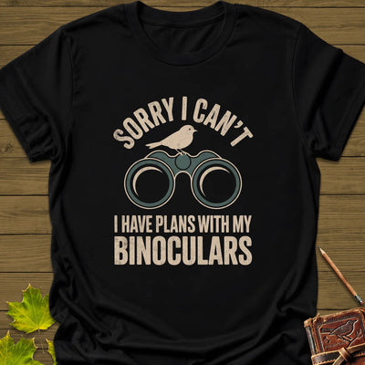 Binoculars Plan T-Shirt - Bird Graphic Tee - Gift for Bird Lovers - Unisex