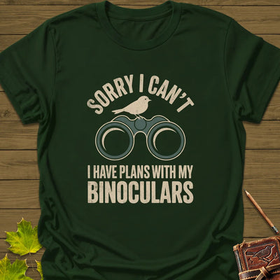 Binoculars Plan T-Shirt - Bird Graphic Tee - Gift for Bird Lovers - Unisex