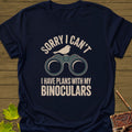 Binoculars Plan T-Shirt - Bird Graphic Tee - Gift for Bird Lovers - Unisex