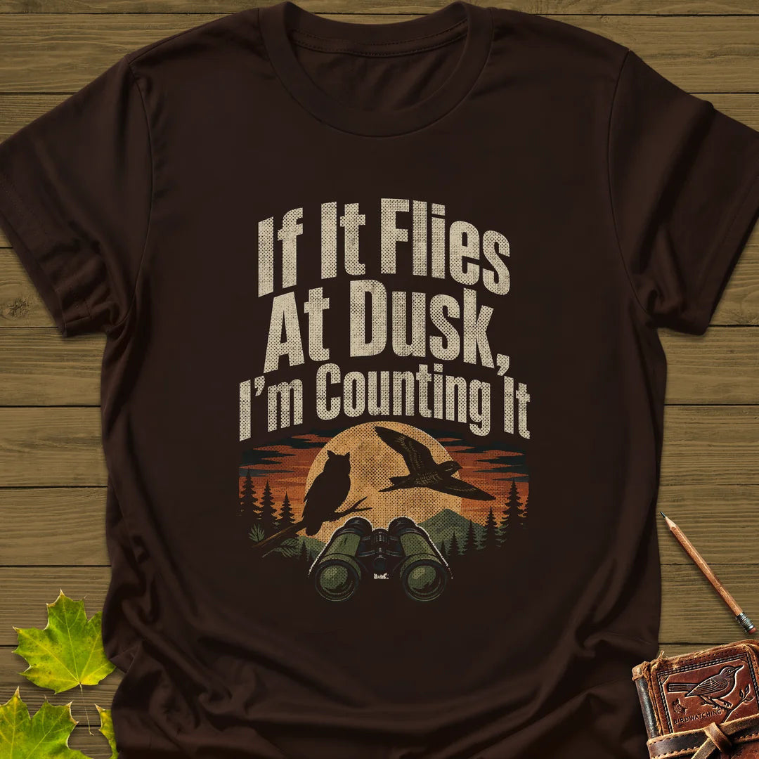 Dusk Flight Count T-Shirt - Bird Graphic Tee - Gift for Bird Lovers - Unisex